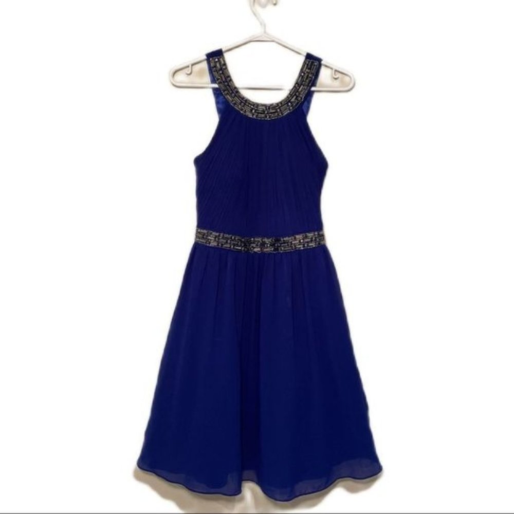 Black Collection Fit?and Flare Dress Blue Size Medium